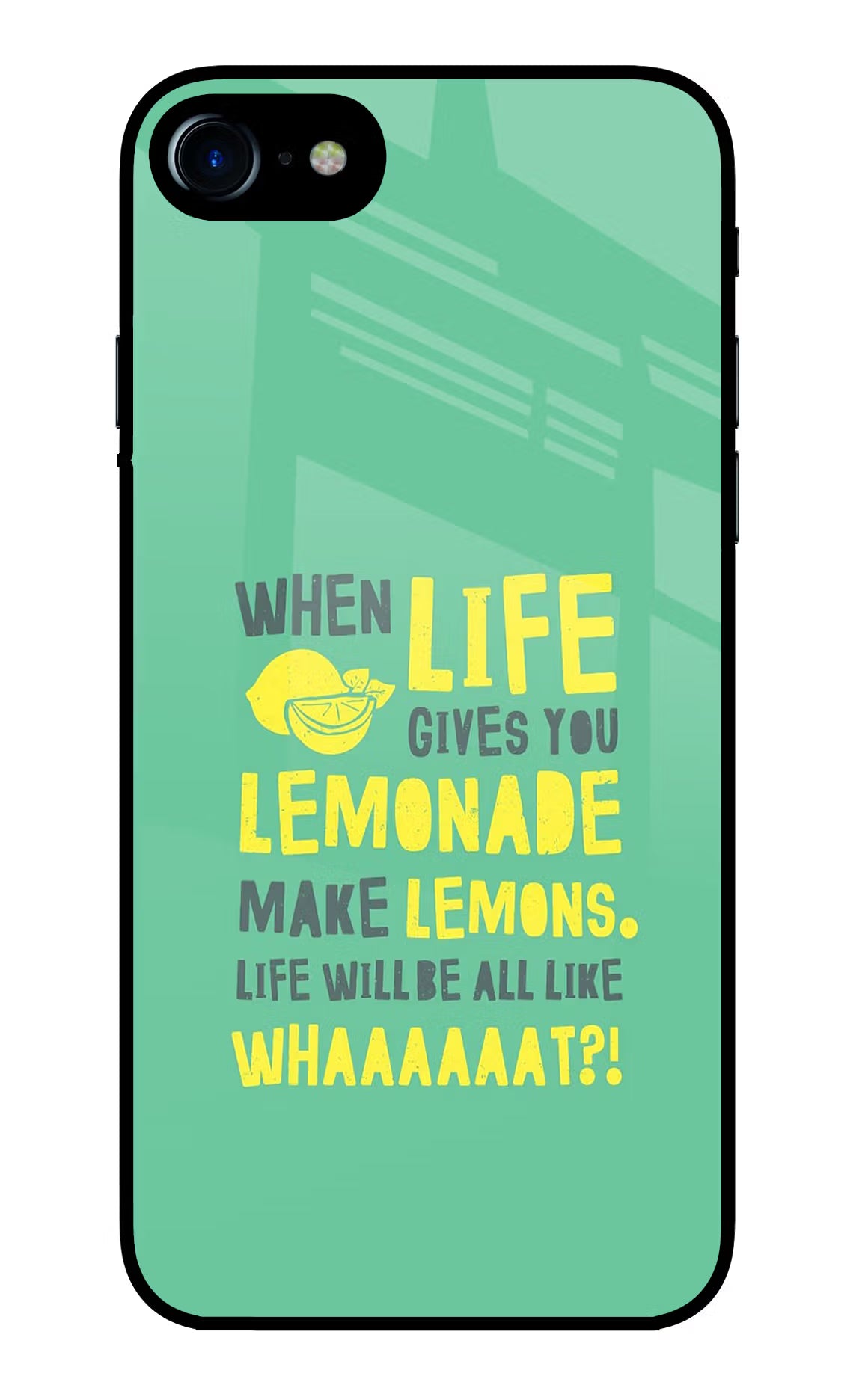 Quote iPhone 7/7s Glass Case Back Cover by Casekaro