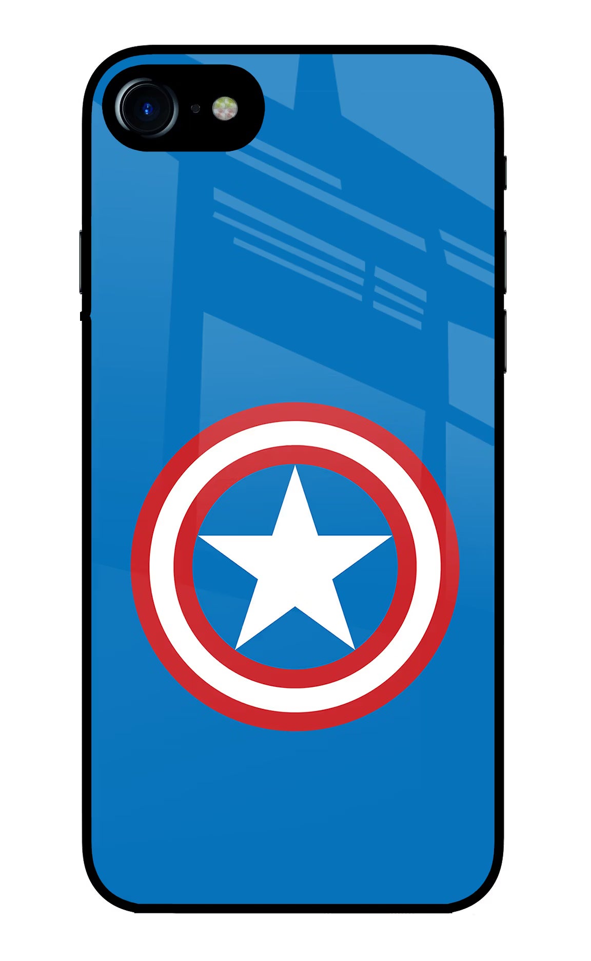 Captain America Logo iPhone 7/7s Glass Case