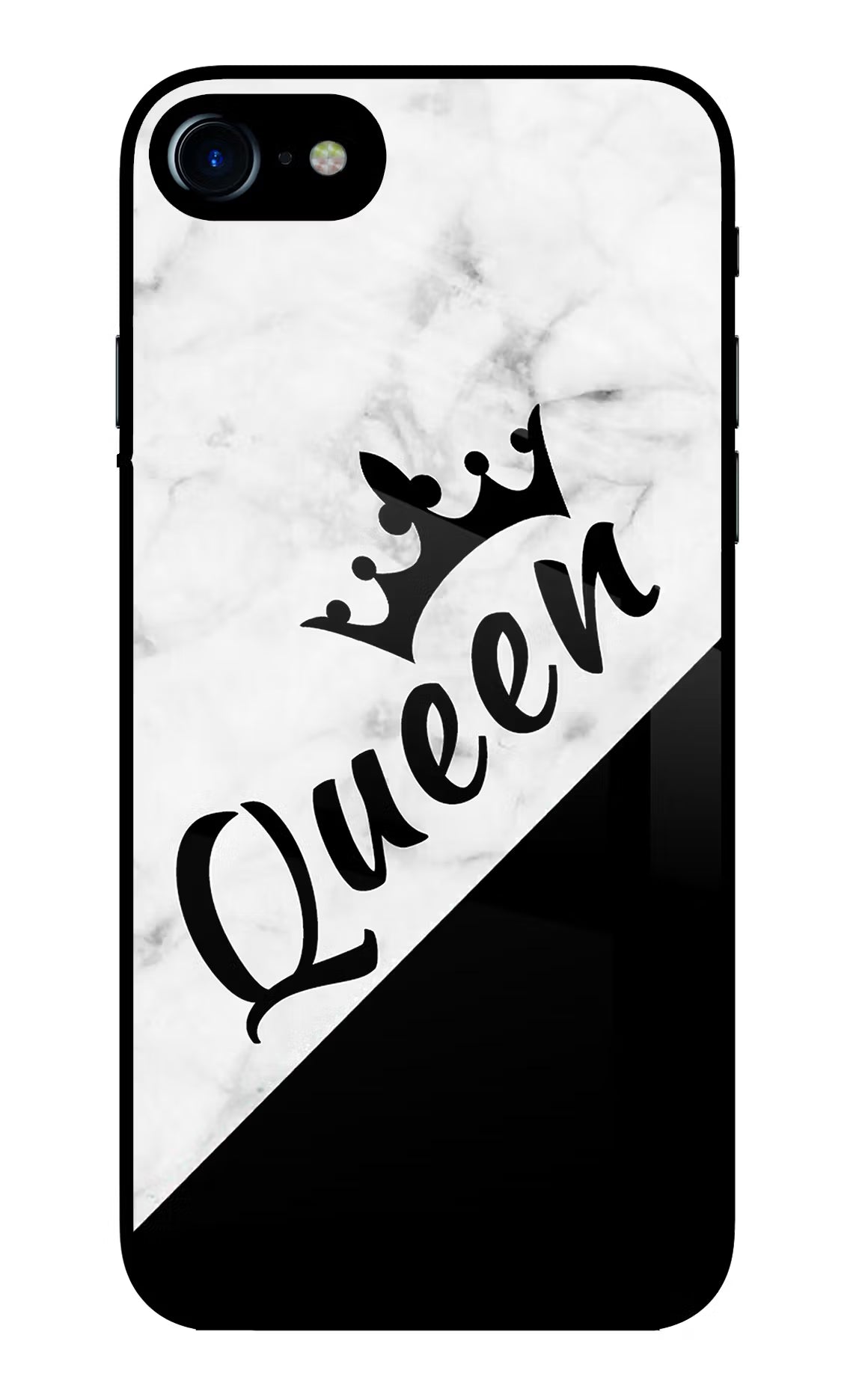 Queen iPhone 7/7s Glass Case Back Cover by Casekaro