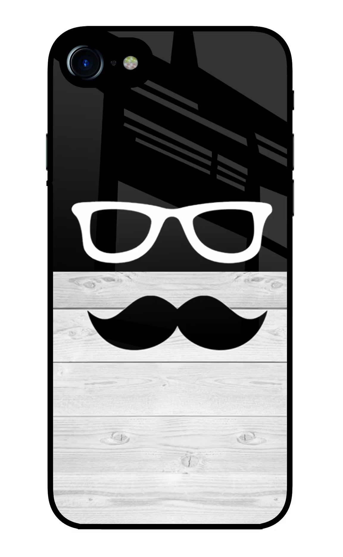 Mustache iPhone 7/7s Glass Case Back Cover by Casekaro