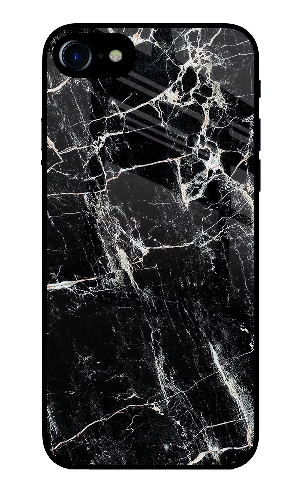 Black Marble Texture iPhone 7/7s Glass Case