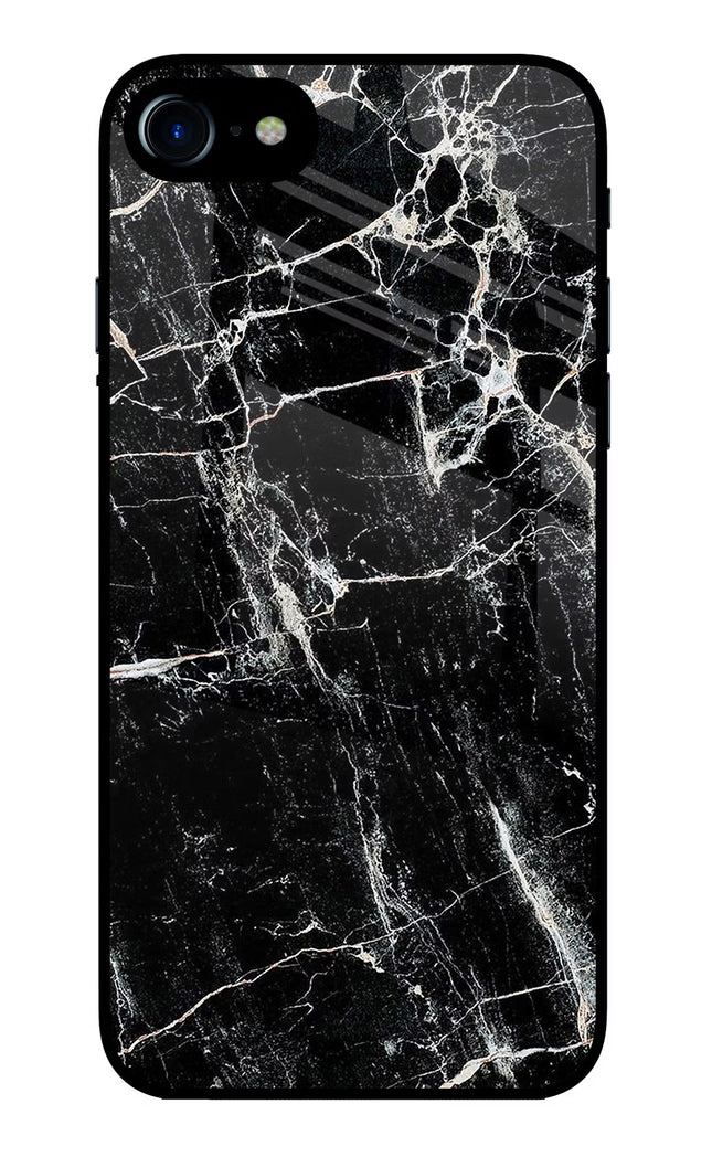 Black Marble Texture iPhone 7/7s Glass Case