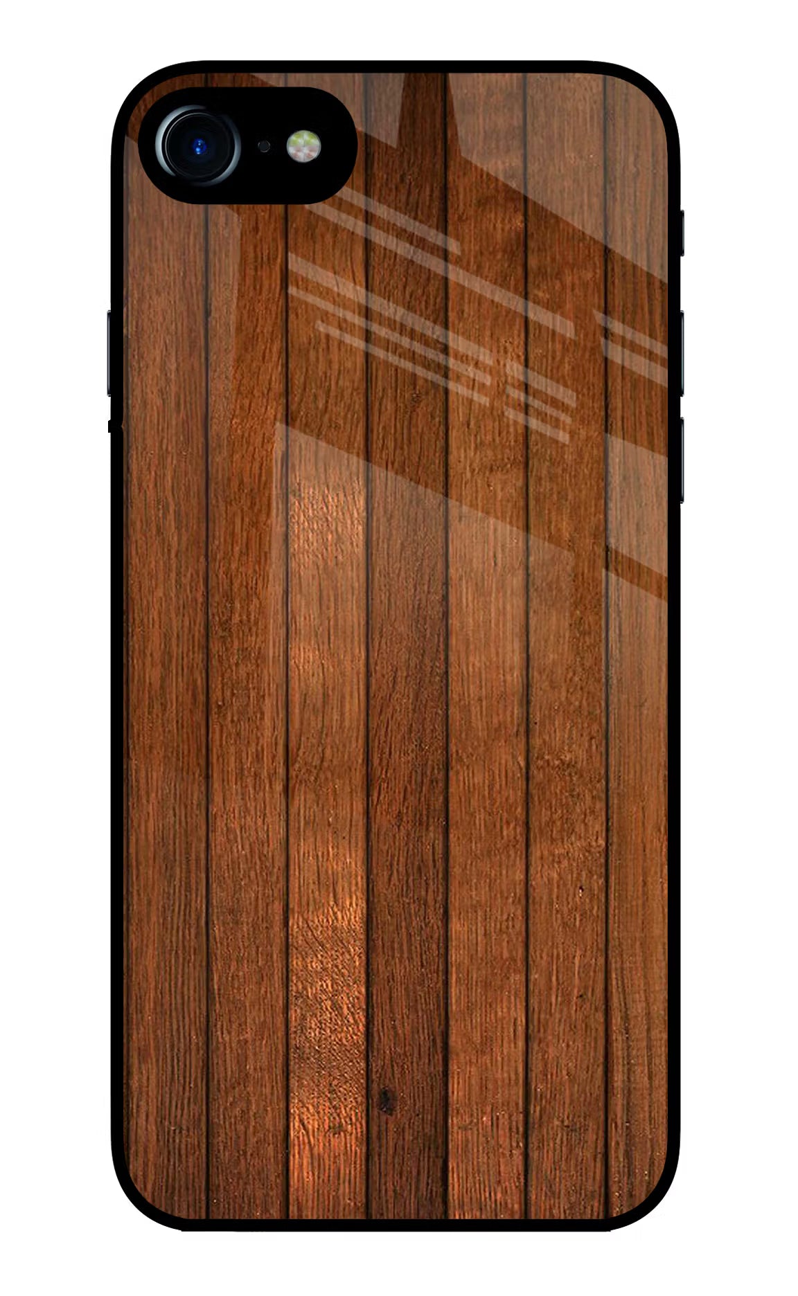 Wooden Artwork Bands iPhone 7/7s Glass Case Back Cover by Casekaro