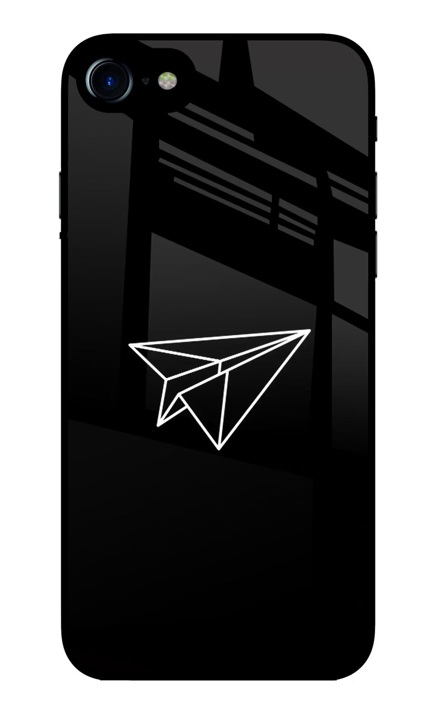Paper Plane White iPhone 7/7s Back Cover, Glass case