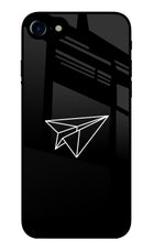 Paper Plane White iPhone 7/7s Glass Case