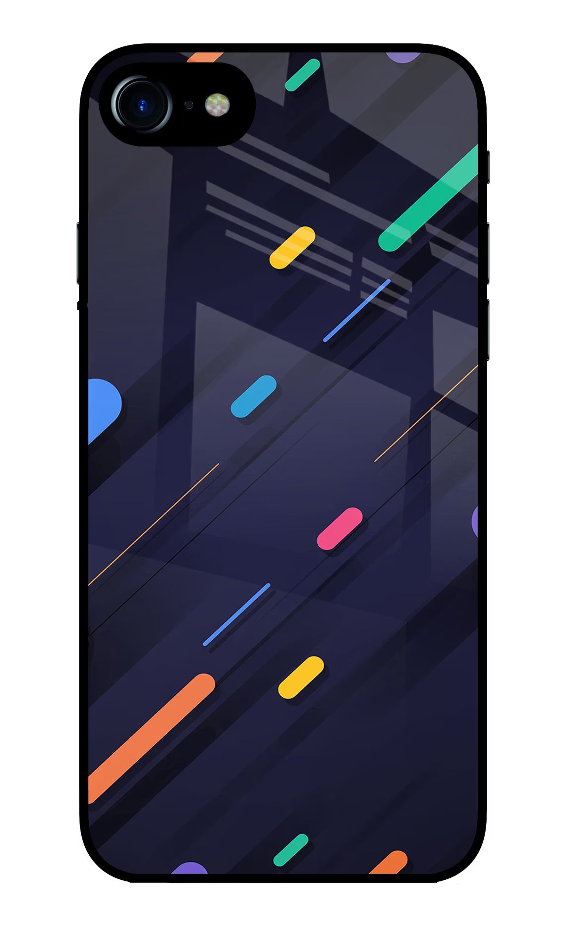 Abstract Design iPhone 7/7s Glass Case Back Cover by Casekaro