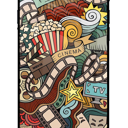 Cinema Abstract iPhone 7/7s Glass Case Back Cover by Casekaro