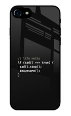 Life Motto Code iPhone 7/7s Glass Case