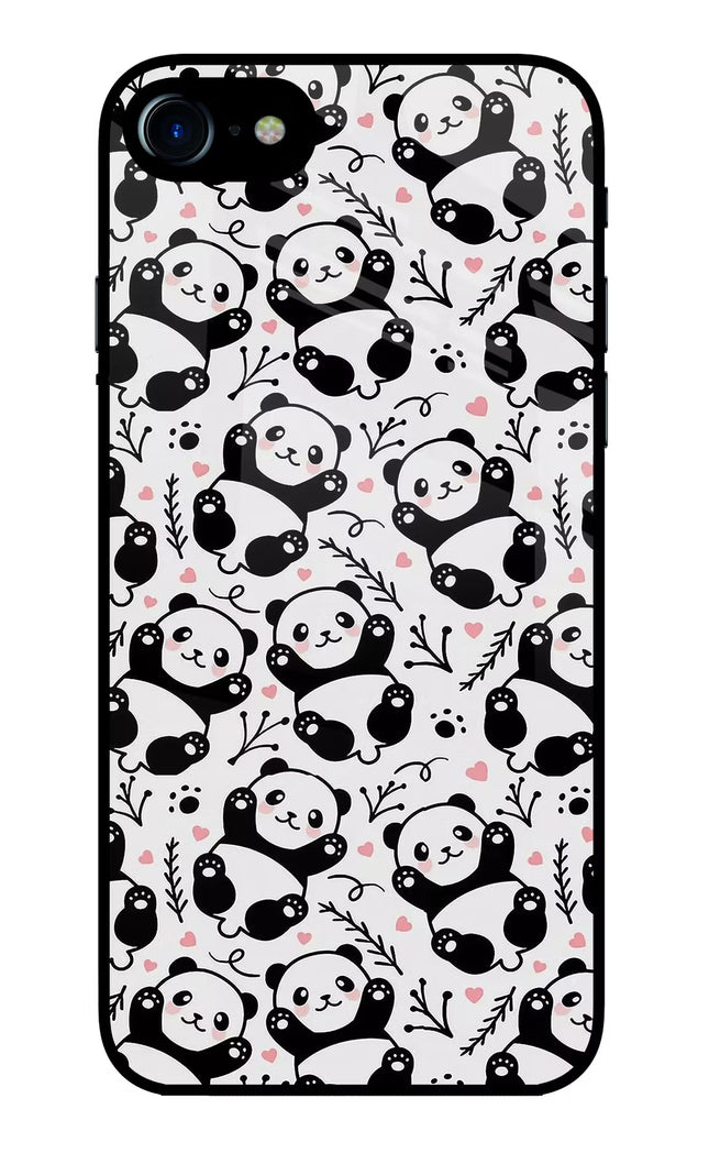 Cute Panda iPhone 7/7s Glass Case