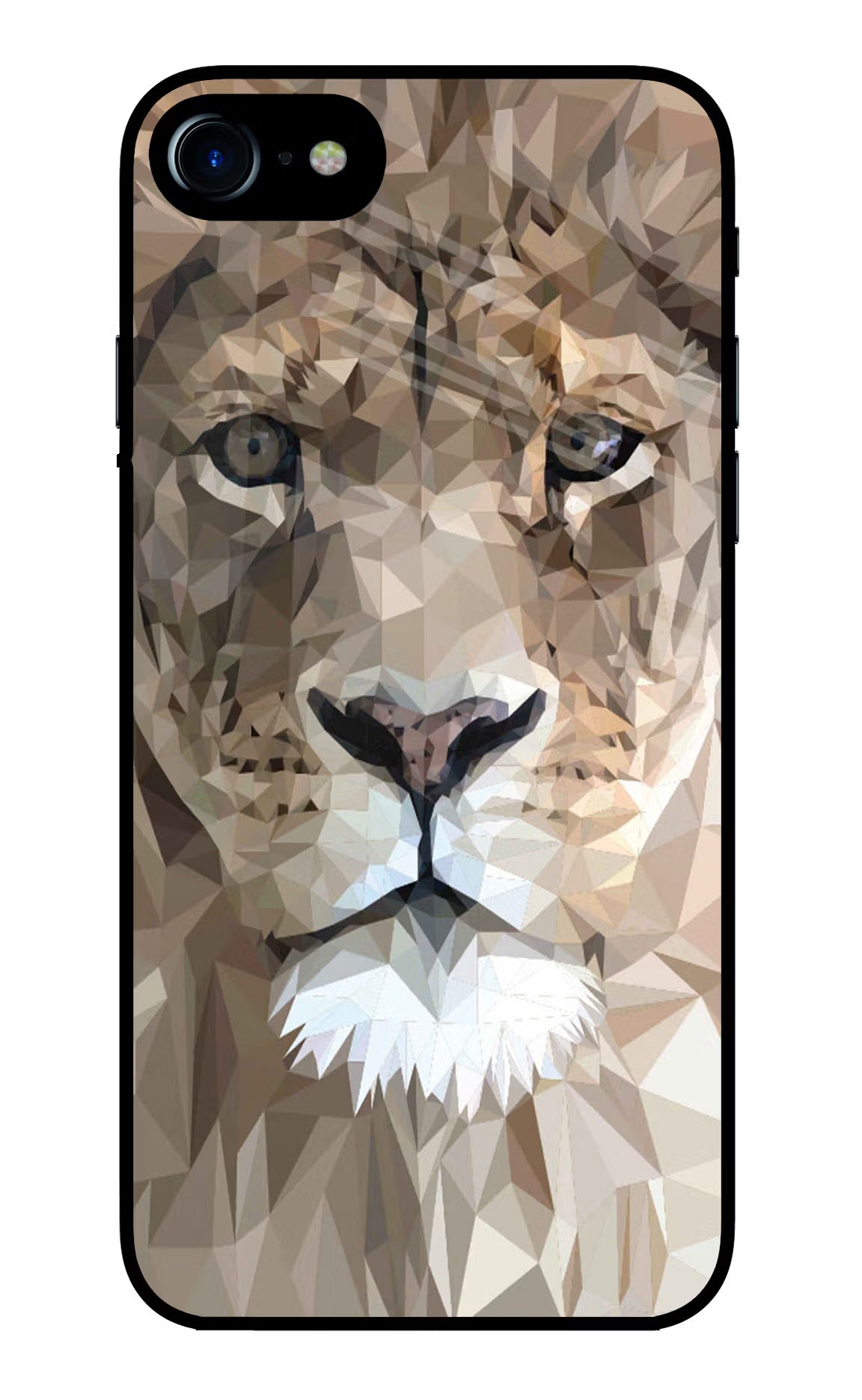Lion Art iPhone 7/7s Glass Case Back Cover by Casekaro
