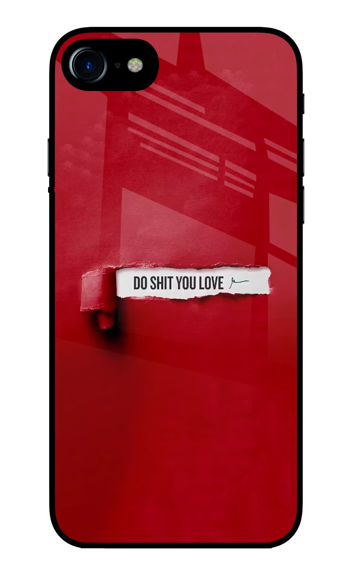 Do Shit You Love iPhone 7/7s Glass Case Back Cover by Casekaro