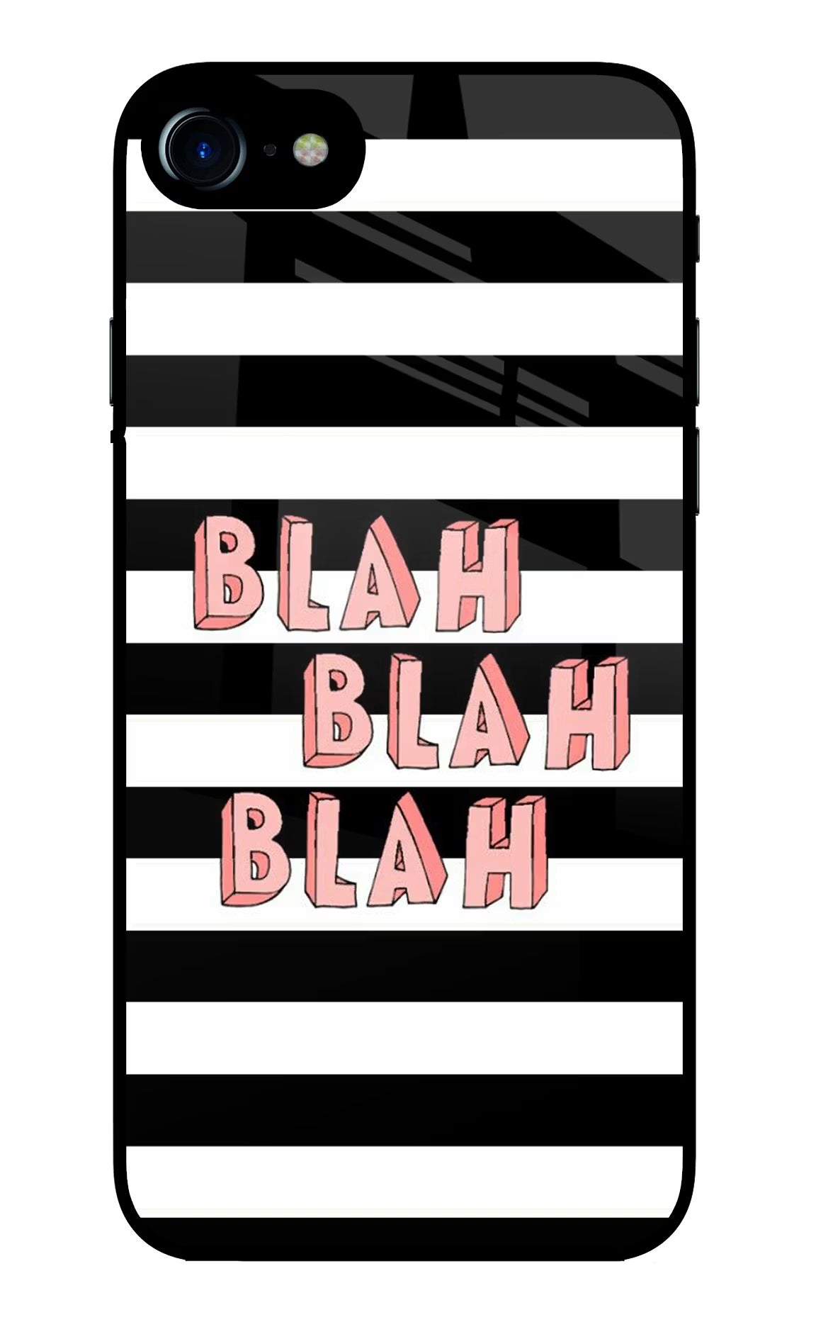 Blah Blah Blah iPhone 7/7s Glass Case Back Cover by Casekaro