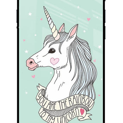 Unicorn Wallpaper iPhone 7/7s Glass Case Back Cover by Casekaro