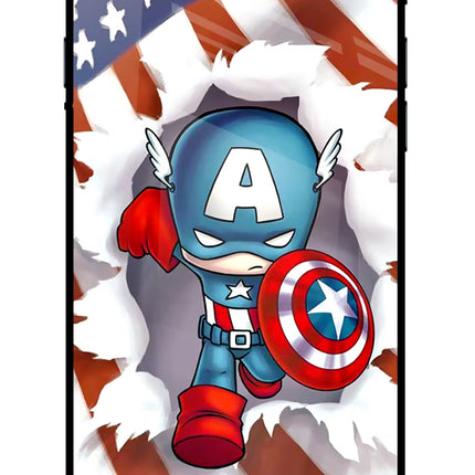 Captain America iPhone 7/7s Glass Case Back Cover by Casekaro