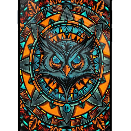 Angry Owl Art iPhone 7/7s Glass Case Back Cover by Casekaro