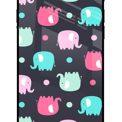 Elephants iPhone 7/7s Glass Case Back Cover by Casekaro