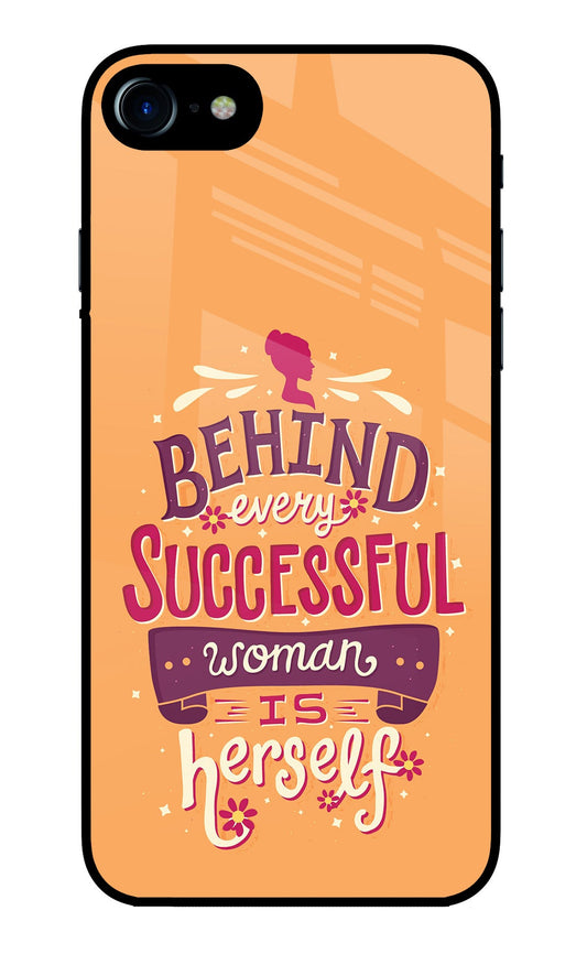 Behind Every Successful Woman There Is Herself iPhone 7/7s Glass Case