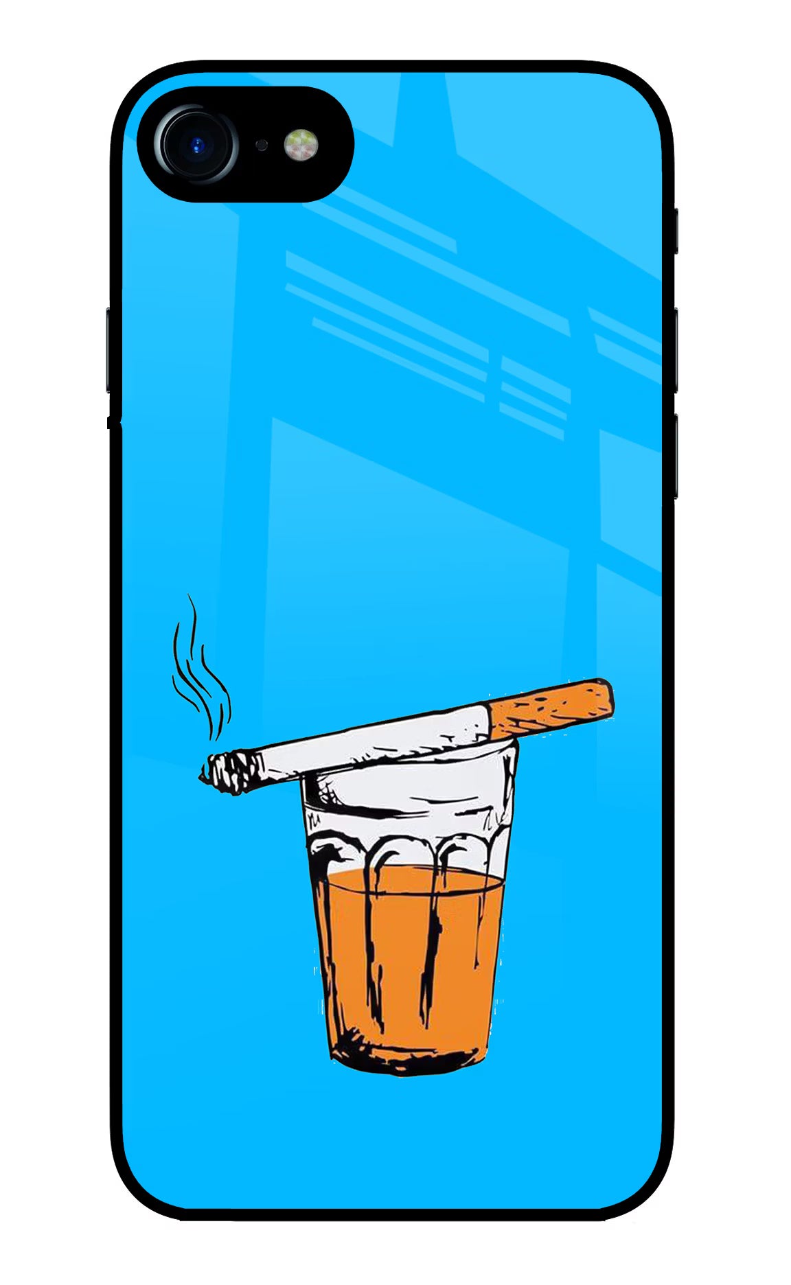 Chai Sutta iPhone 7/7s Glass Case Back Cover by Casekaro