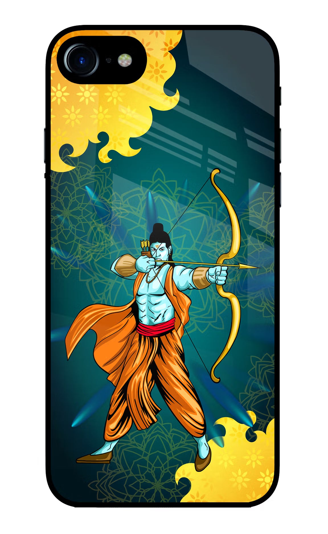 Lord Ram - 6 iPhone 7/7s Glass Case Back Cover by Casekaro