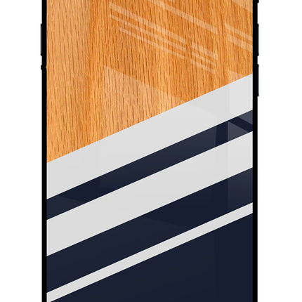 Blue and white wooden iPhone 7/7s Glass Case Back Cover by Casekaro