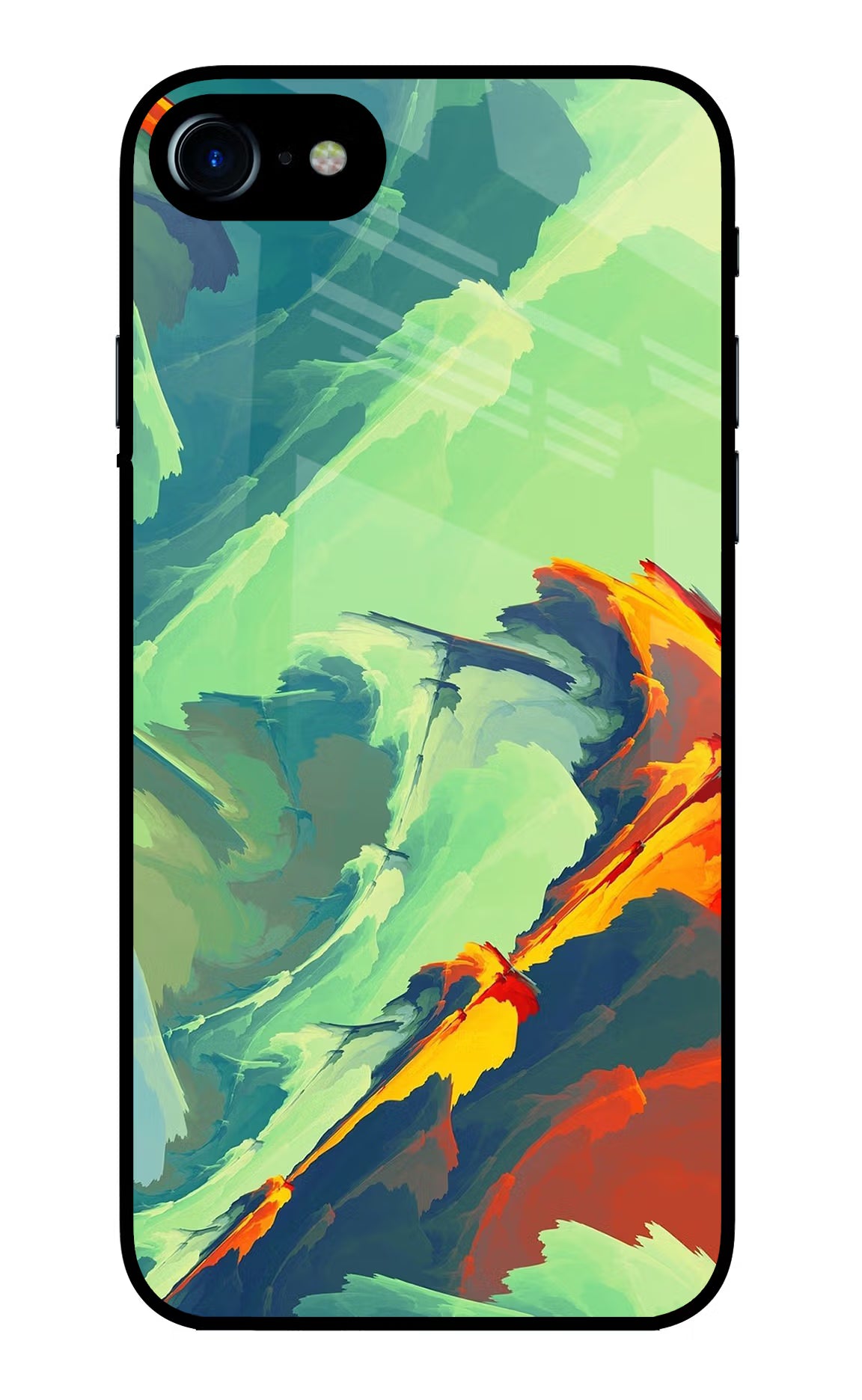 Paint Art iPhone 7/7s Glass Case Back Cover by Casekaro