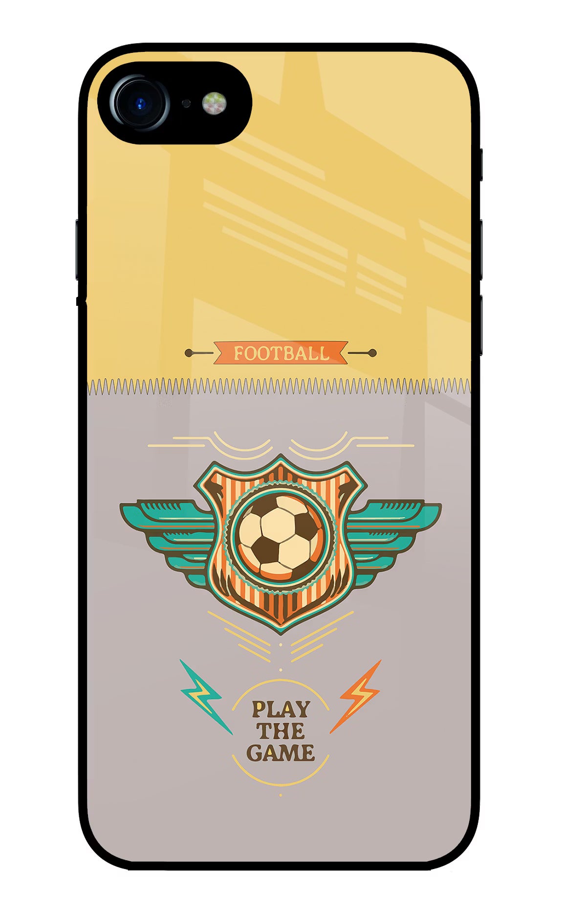 Football iPhone 7/7s Glass Case Back Cover by Casekaro