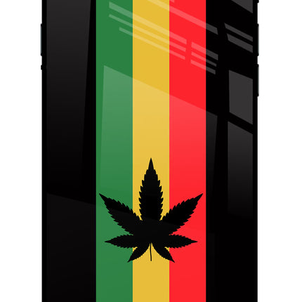 Weed Flag iPhone 7/7s Glass Case Back Cover by Casekaro