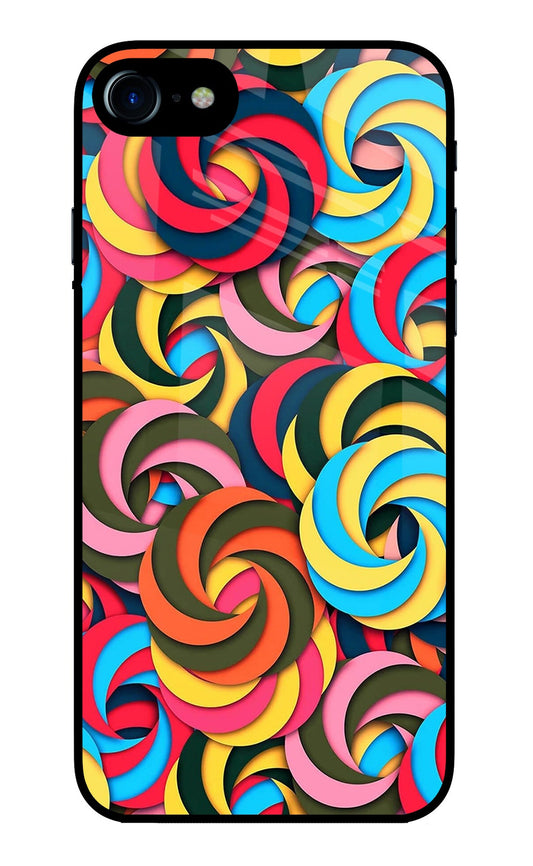 Spiral Pattern iPhone 7/7s Glass Case