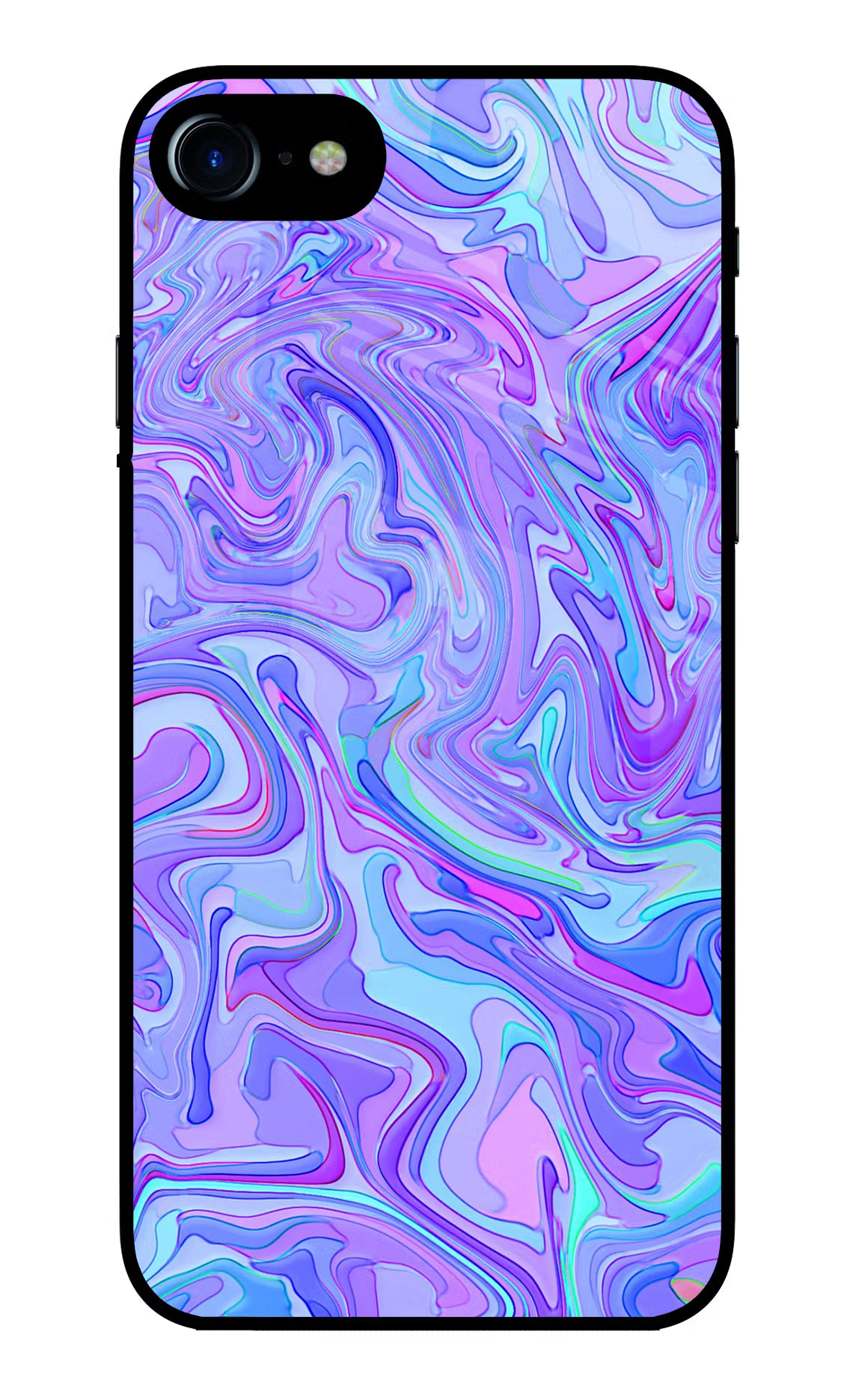 Glitter iPhone 7/7s Glass Case Back Cover by Casekaro