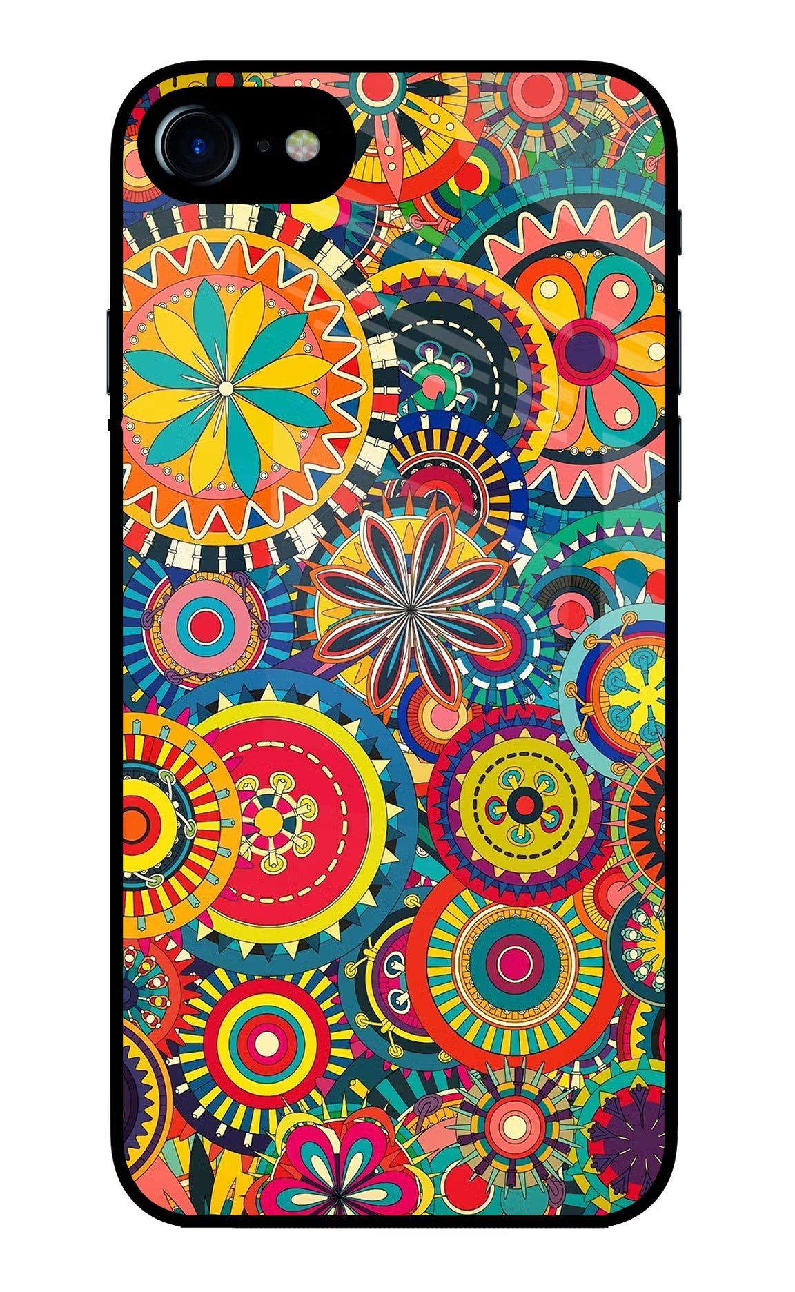 Gol Gol Art iPhone 7/7s Glass Case Back Cover by Casekaro
