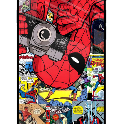 Spider Man iPhone 7/7s Glass Case Back Cover by Casekaro