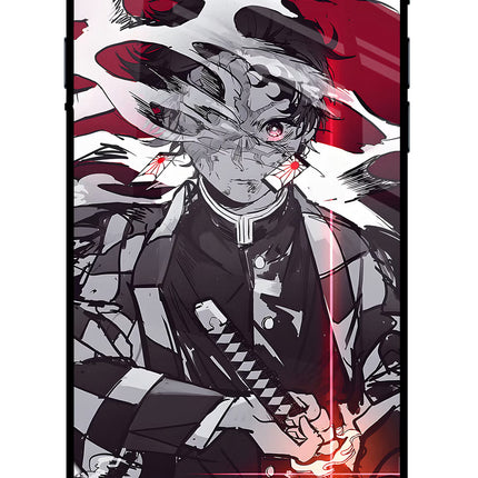 Demon Slayer iPhone 7/7s Glass Case Back Cover by Casekaro