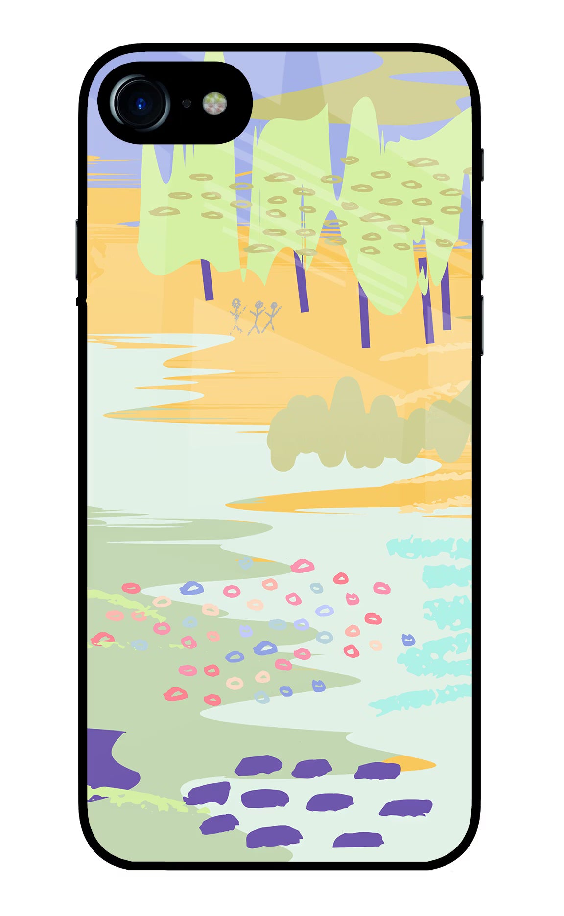 Scenery iPhone 7/7s Glass Case Back Cover by Casekaro