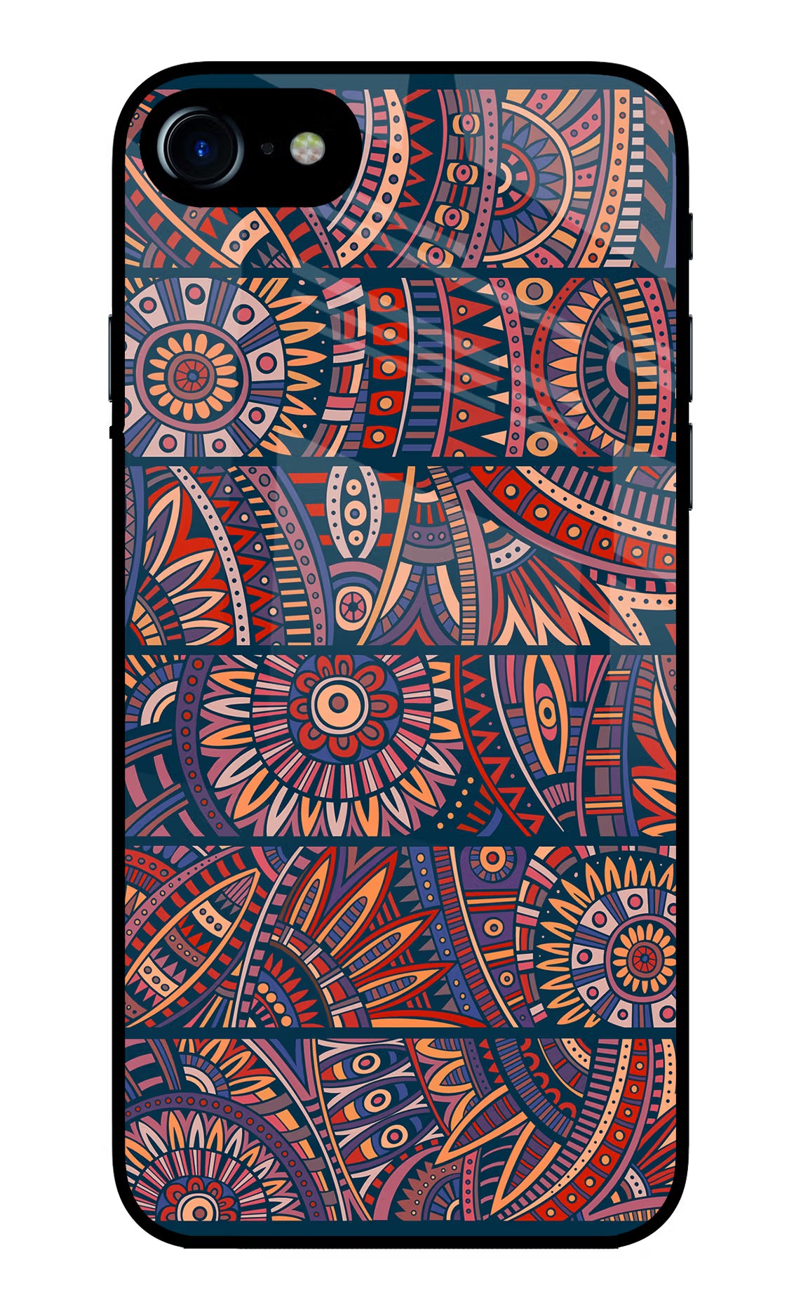 African Culture Design iPhone 7/7s Glass Case Back Cover by Casekaro