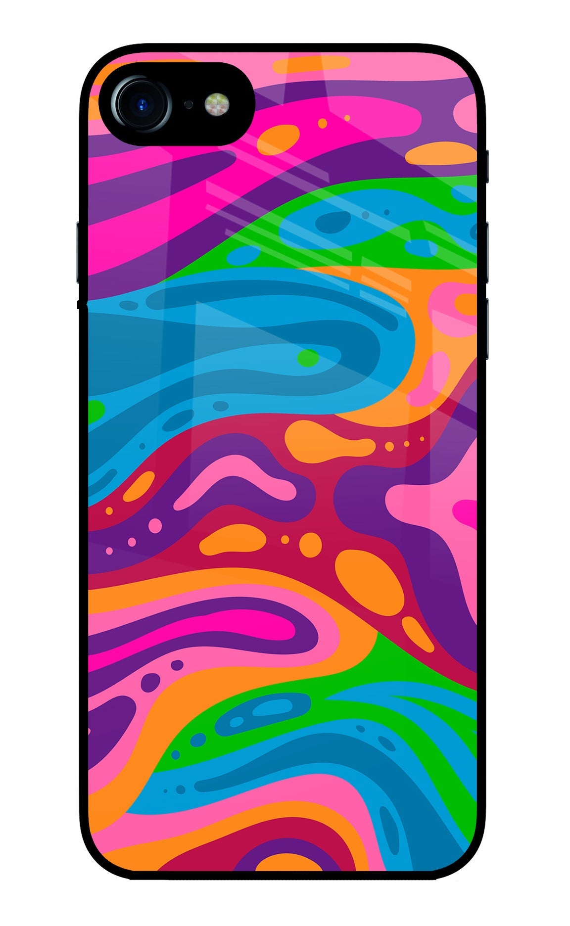 Trippy Pattern iPhone 7/7s Glass Case