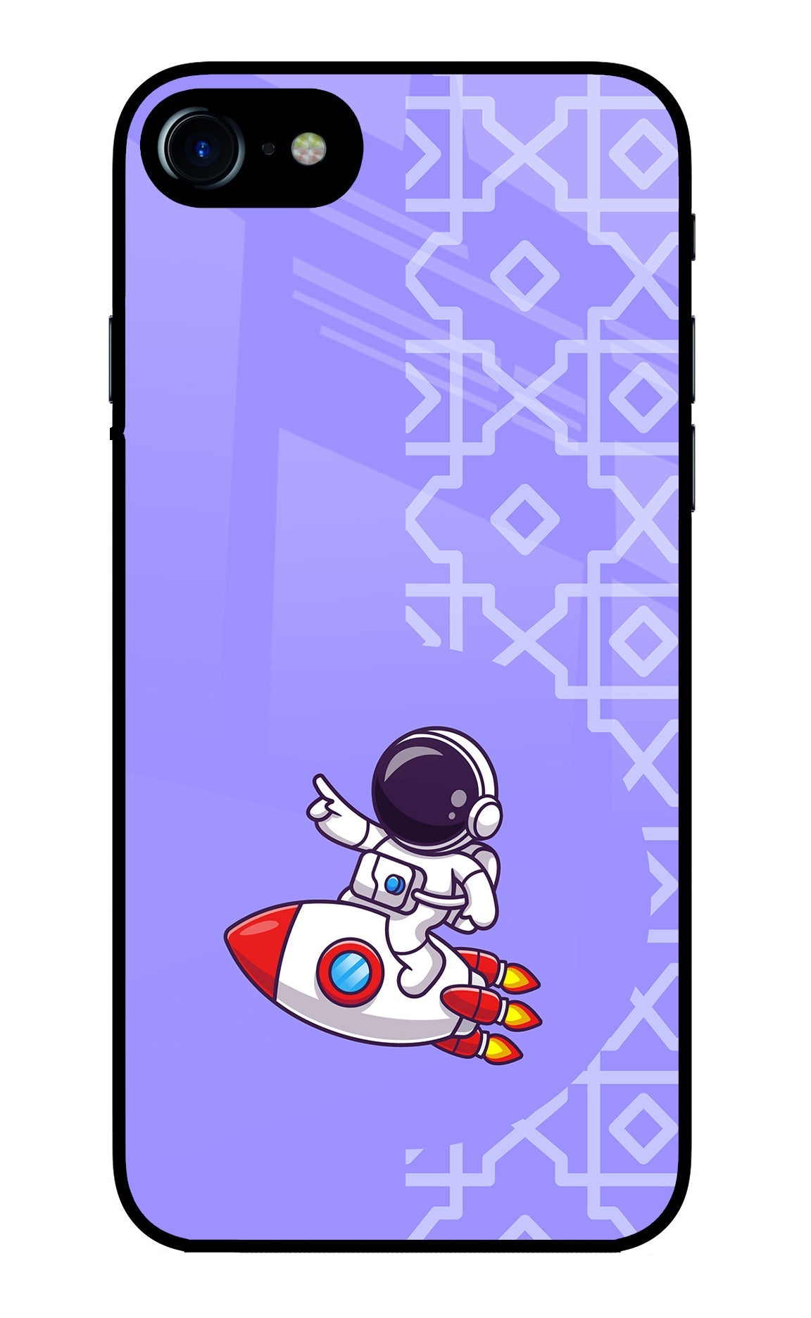 Cute Astronaut iPhone 7/7s Glass Case