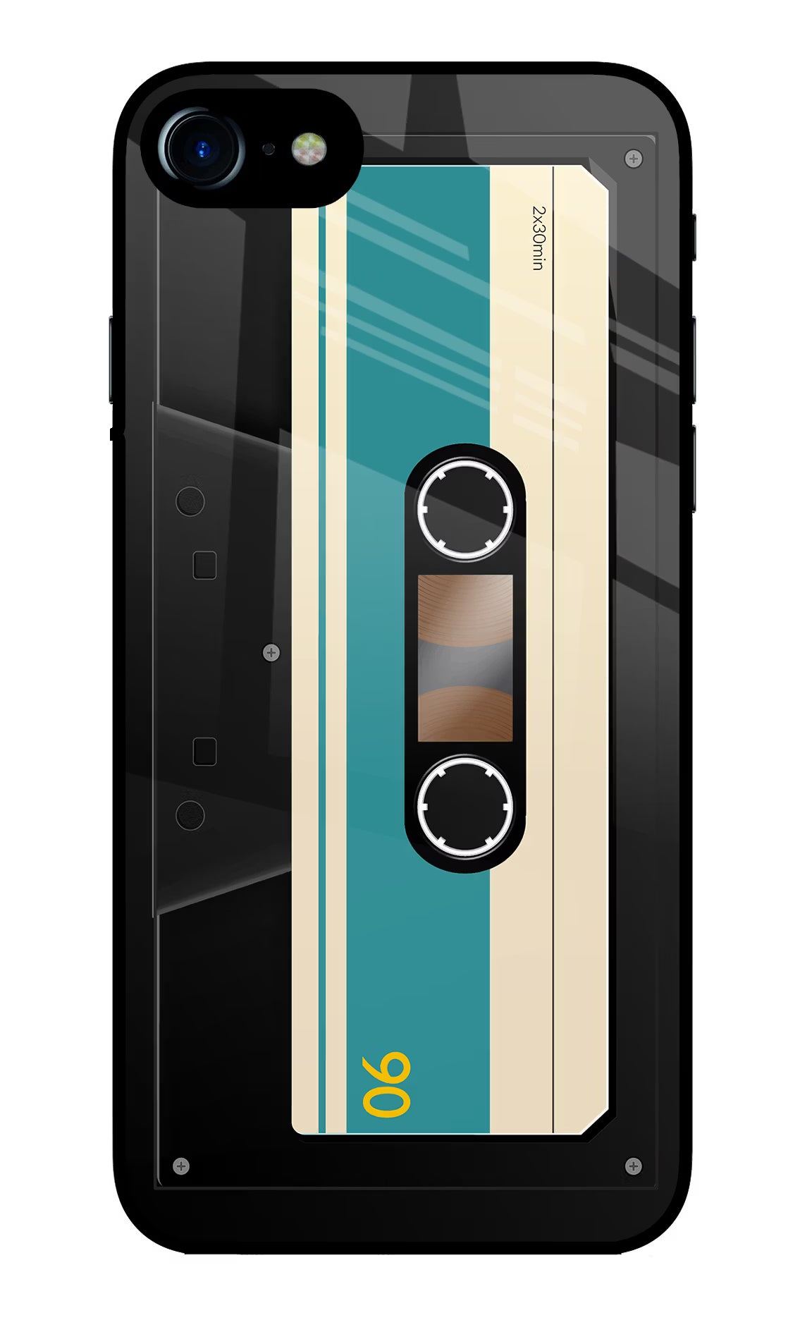 Cassette iPhone 7/7s Glass Case Back Cover by Casekaro