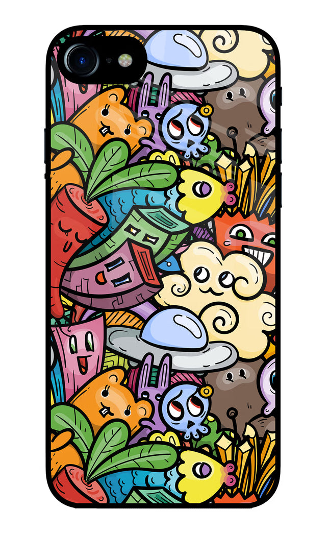 Veggie Doodle iPhone 7/7s Glass Case