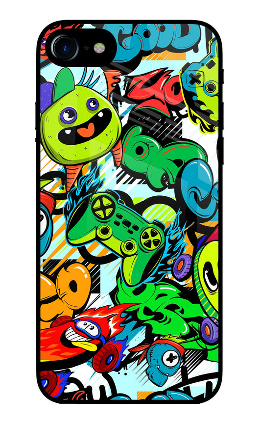 Game Doodle iPhone 7/7s Glass Case