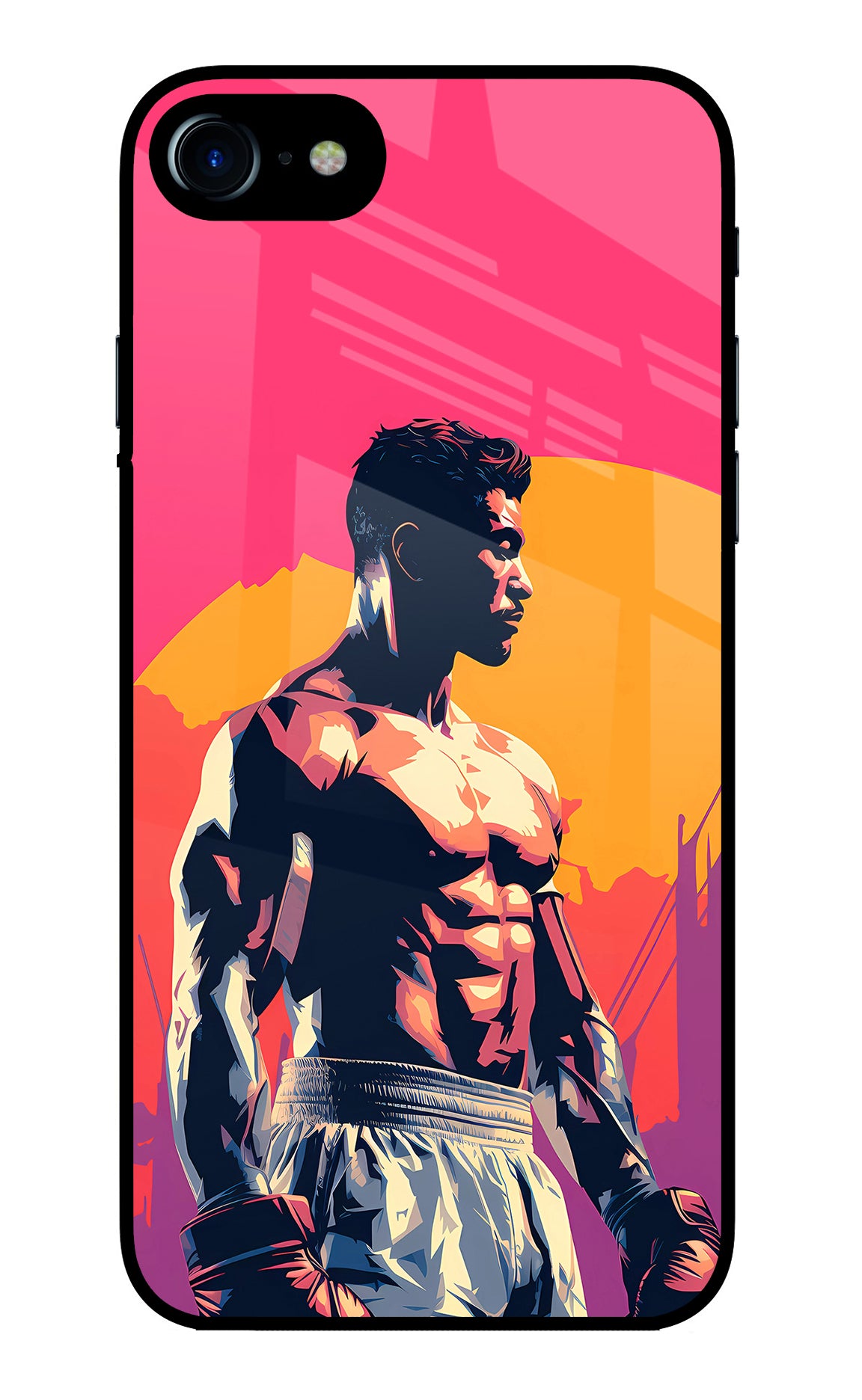 Sunset Warrior (AI Generated) iPhone 7/7s Glass Case