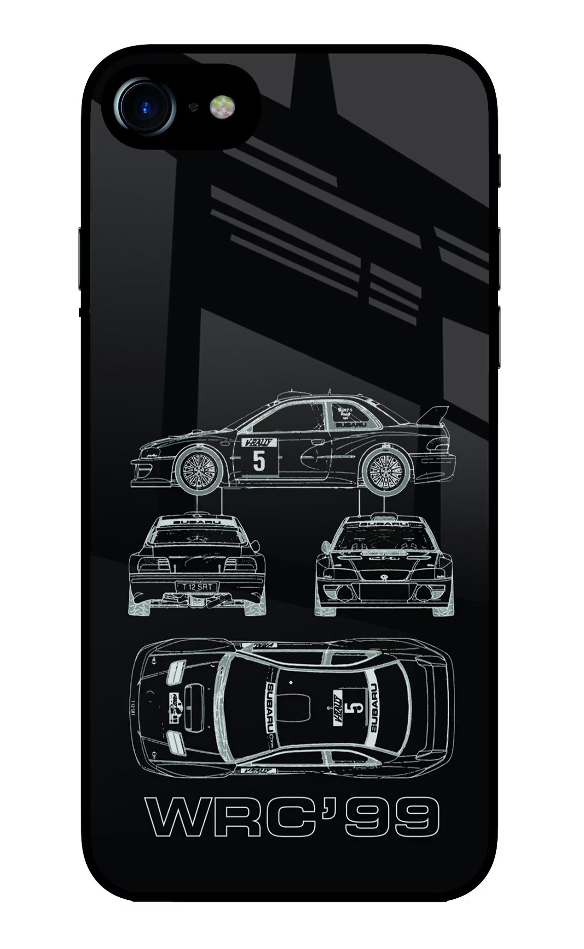 WRC'99 iPhone 7/7s Glass Case Back Cover by Casekaro