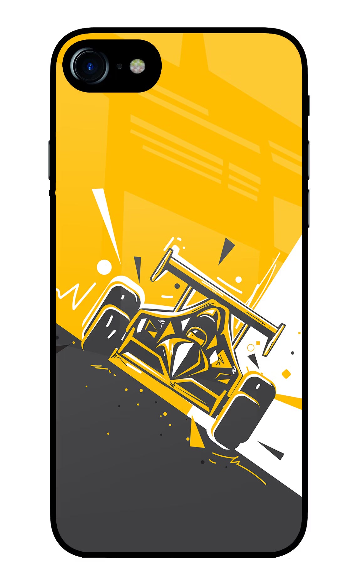 Track King iPhone 7/7s Glass Case Back Cover by Casekaro