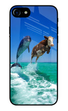 Dolphin vs Cow iPhone 7/7s Glass Case