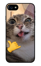 Silly Cat Call iPhone 7/7s Glass Case