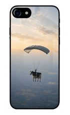 Skydiving Cow iPhone 7/7s Glass Case