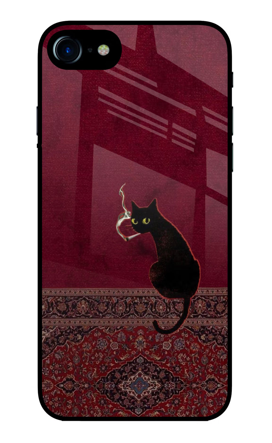 Midnight Cat iPhone 7/7s Back Cover, Glass case