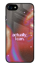 Pink Aura iPhone 7/7s Glass Case Back Cover by Casekaro