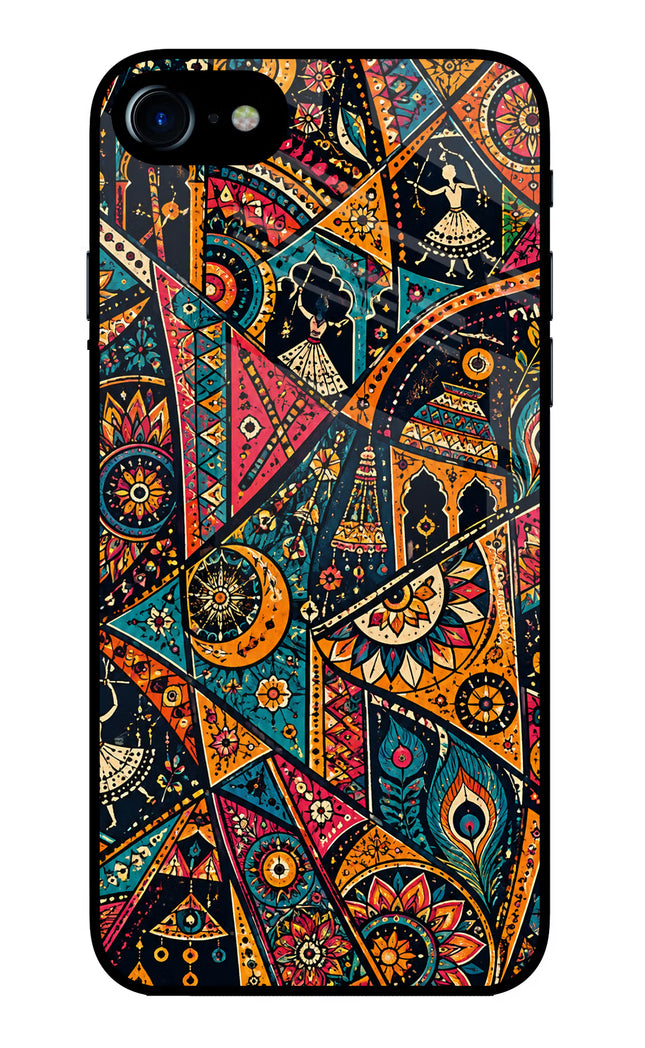 Folk Print iPhone 7/7s Glass Case