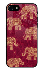 Maroon Elephant iPhone 7/7s Glass Case