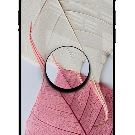 White Pink Leaf iPhone 7/7s Glass Case